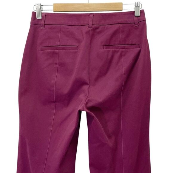 Boden Relaxed Bootcut Pants Maroon Seam Front Flare Leg Trouser Size 6L | 6 Long - Picture 5 of 11